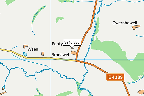 SY16 3BL map - OS VectorMap District (Ordnance Survey) SY16 3BL map - OS VectorMap District (Ordnance Survey)