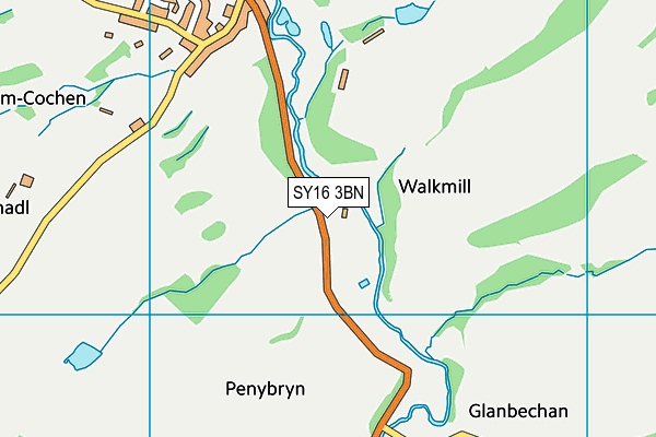 SY16 3BN map - OS VectorMap District (Ordnance Survey) SY16 3BN map - OS VectorMap District (Ordnance Survey)