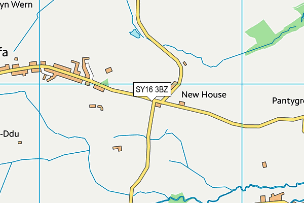 SY16 3BZ map - OS VectorMap District (Ordnance Survey) SY16 3BZ map - OS VectorMap District (Ordnance Survey)