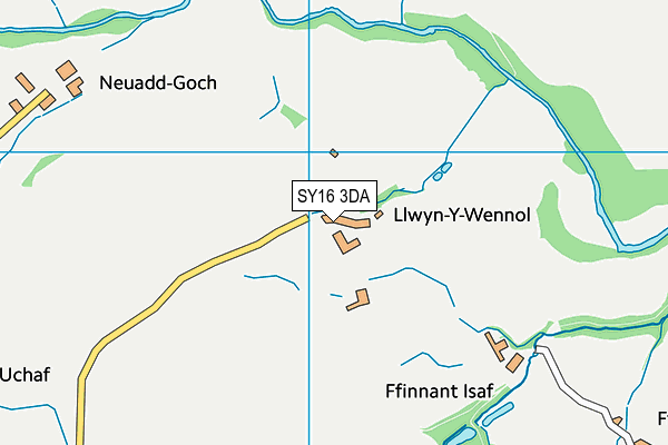 SY16 3DA map - OS VectorMap District (Ordnance Survey) SY16 3DA map - OS VectorMap District (Ordnance Survey)