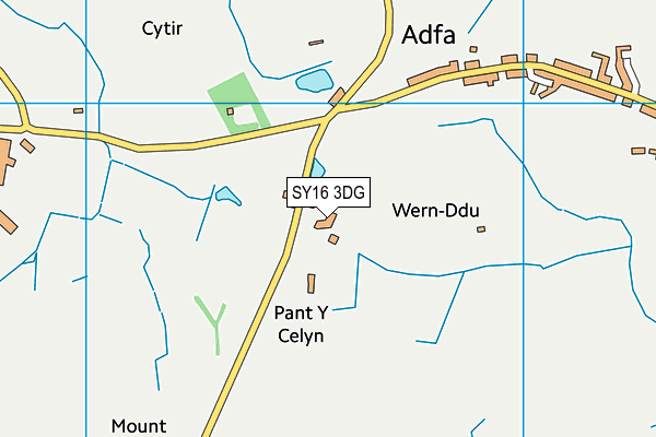 SY16 3DG map - OS VectorMap District (Ordnance Survey) SY16 3DG map - OS VectorMap District (Ordnance Survey)