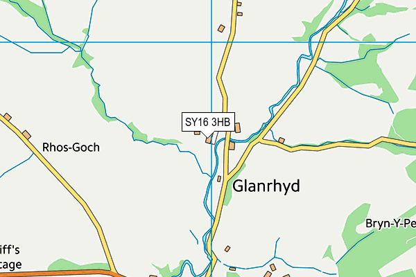 SY16 3HB map - OS VectorMap District (Ordnance Survey) SY16 3HB map - OS VectorMap District (Ordnance Survey)