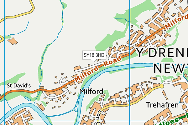 SY16 3HD map - OS VectorMap District (Ordnance Survey) SY16 3HD map - OS VectorMap District (Ordnance Survey)