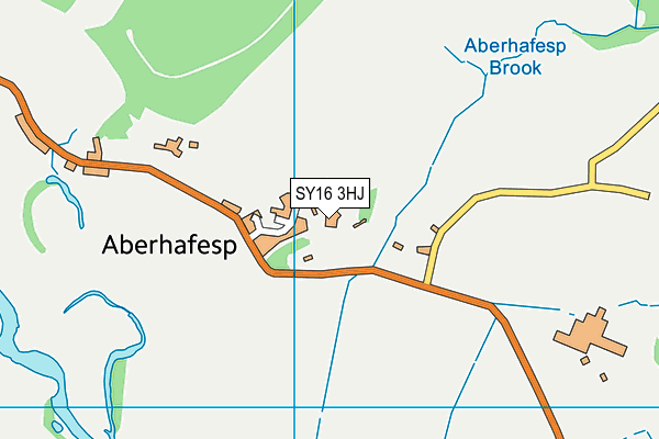 SY16 3HJ map - OS VectorMap District (Ordnance Survey) SY16 3HJ map - OS VectorMap District (Ordnance Survey)