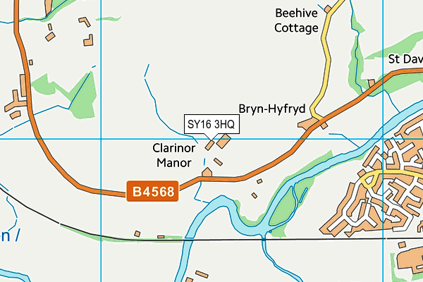 SY16 3HQ map - OS VectorMap District (Ordnance Survey) SY16 3HQ map - OS VectorMap District (Ordnance Survey)