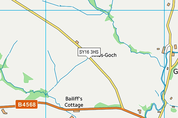 SY16 3HS map - OS VectorMap District (Ordnance Survey) SY16 3HS map - OS VectorMap District (Ordnance Survey)