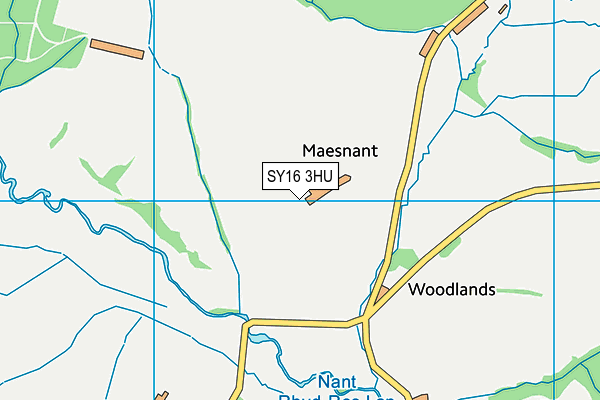 SY16 3HU map - OS VectorMap District (Ordnance Survey) SY16 3HU map - OS VectorMap District (Ordnance Survey)