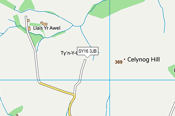 SY16 3JB map - OS VectorMap District (Ordnance Survey) SY16 3JB map - OS VectorMap District (Ordnance Survey)