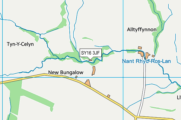SY16 3JF map - OS VectorMap District (Ordnance Survey) SY16 3JF map - OS VectorMap District (Ordnance Survey)