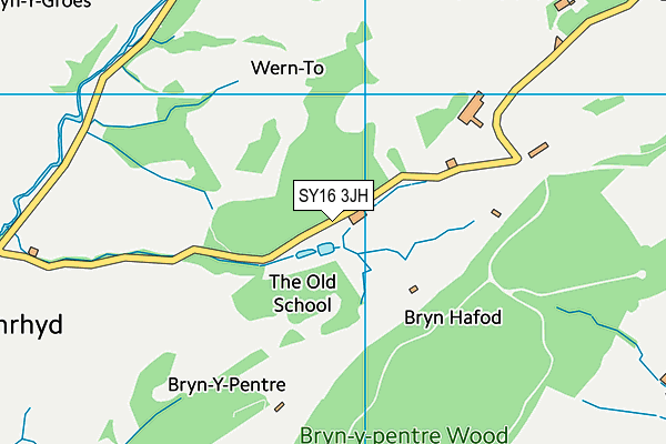 SY16 3JH map - OS VectorMap District (Ordnance Survey) SY16 3JH map - OS VectorMap District (Ordnance Survey)
