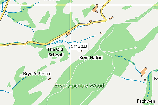 SY16 3JJ map - OS VectorMap District (Ordnance Survey) SY16 3JJ map - OS VectorMap District (Ordnance Survey)