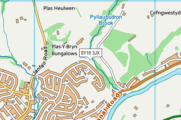 SY16 3JX map - OS VectorMap District (Ordnance Survey) SY16 3JX map - OS VectorMap District (Ordnance Survey)