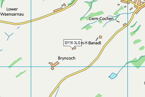 SY16 3LG map - OS VectorMap District (Ordnance Survey) SY16 3LG map - OS VectorMap District (Ordnance Survey)