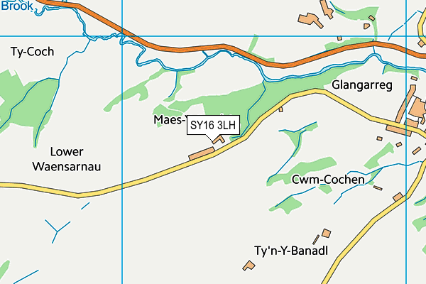 SY16 3LH map - OS VectorMap District (Ordnance Survey)