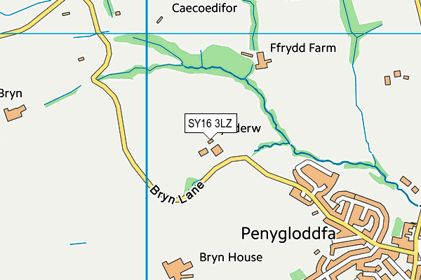 SY16 3LZ map - OS VectorMap District (Ordnance Survey) SY16 3LZ map - OS VectorMap District (Ordnance Survey)