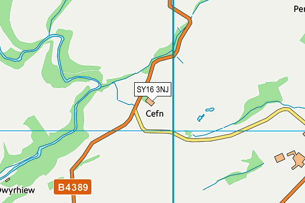SY16 3NJ map - OS VectorMap District (Ordnance Survey) SY16 3NJ map - OS VectorMap District (Ordnance Survey)