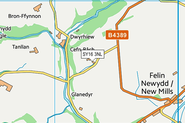 SY16 3NL map - OS VectorMap District (Ordnance Survey) SY16 3NL map - OS VectorMap District (Ordnance Survey)