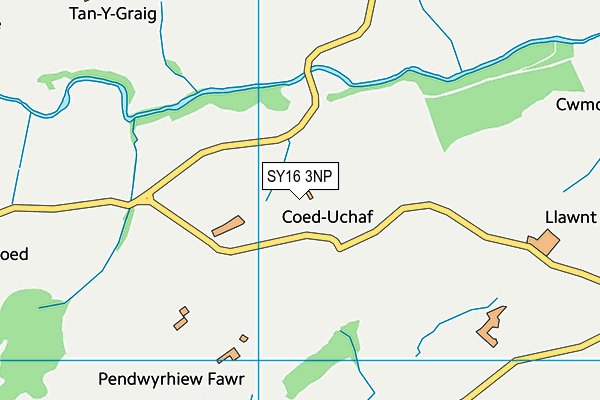 SY16 3NP map - OS VectorMap District (Ordnance Survey) SY16 3NP map - OS VectorMap District (Ordnance Survey)