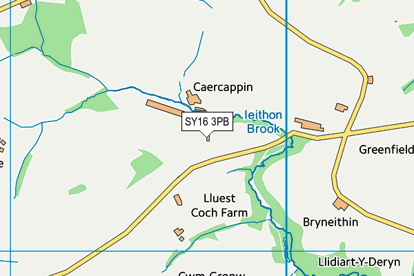SY16 3PB map - OS VectorMap District (Ordnance Survey) SY16 3PB map - OS VectorMap District (Ordnance Survey)