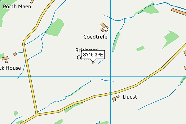 SY16 3PE map - OS VectorMap District (Ordnance Survey) SY16 3PE map - OS VectorMap District (Ordnance Survey)