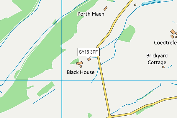 SY16 3PF map - OS VectorMap District (Ordnance Survey) SY16 3PF map - OS VectorMap District (Ordnance Survey)