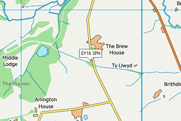 SY16 3PH map - OS VectorMap District (Ordnance Survey) SY16 3PH map - OS VectorMap District (Ordnance Survey)