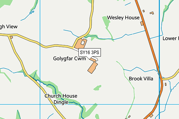SY16 3PS map - OS VectorMap District (Ordnance Survey) SY16 3PS map - OS VectorMap District (Ordnance Survey)