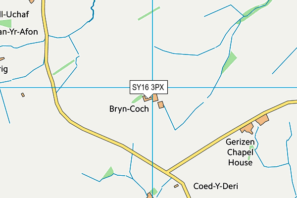 SY16 3PX map - OS VectorMap District (Ordnance Survey) SY16 3PX map - OS VectorMap District (Ordnance Survey)