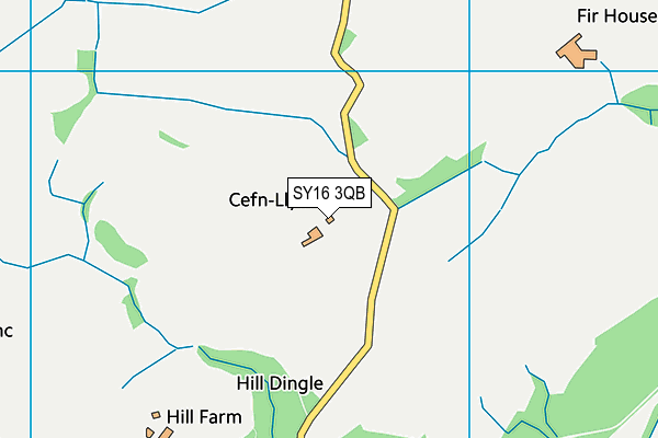 SY16 3QB map - OS VectorMap District (Ordnance Survey) SY16 3QB map - OS VectorMap District (Ordnance Survey)