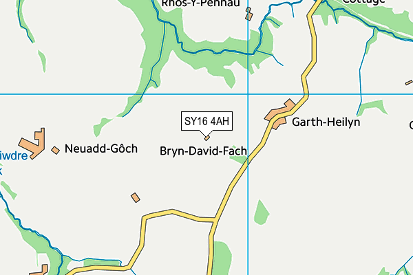 SY16 4AH map - OS VectorMap District (Ordnance Survey) SY16 4AH map - OS VectorMap District (Ordnance Survey)