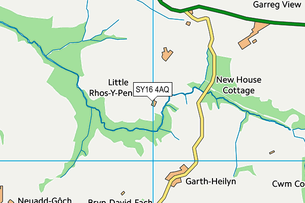 SY16 4AQ map - OS VectorMap District (Ordnance Survey) SY16 4AQ map - OS VectorMap District (Ordnance Survey)