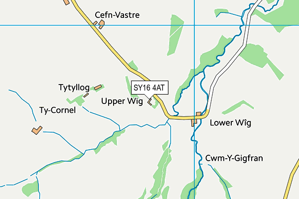 SY16 4AT map - OS VectorMap District (Ordnance Survey) SY16 4AT map - OS VectorMap District (Ordnance Survey)