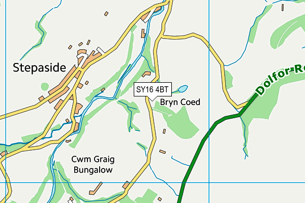 SY16 4BT map - OS VectorMap District (Ordnance Survey) SY16 4BT map - OS VectorMap District (Ordnance Survey)