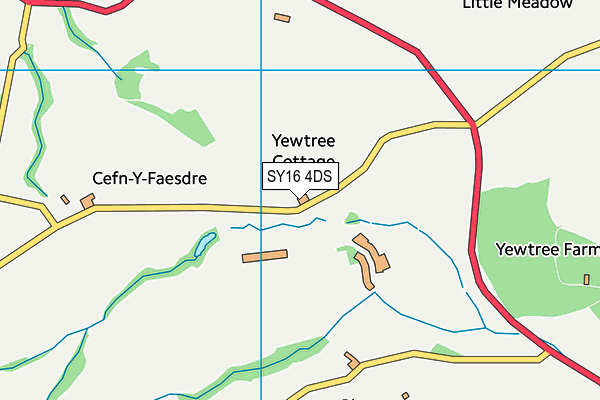 SY16 4DS map - OS VectorMap District (Ordnance Survey) SY16 4DS map - OS VectorMap District (Ordnance Survey)