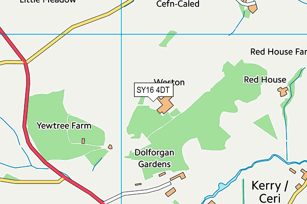 SY16 4DT map - OS VectorMap District (Ordnance Survey) SY16 4DT map - OS VectorMap District (Ordnance Survey)