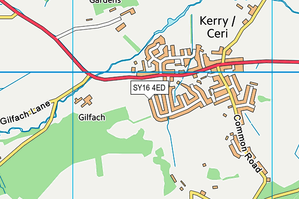 SY16 4ED map - OS VectorMap District (Ordnance Survey) SY16 4ED map - OS VectorMap District (Ordnance Survey)