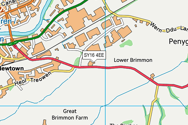 SY16 4EE map - OS VectorMap District (Ordnance Survey) SY16 4EE map - OS VectorMap District (Ordnance Survey)