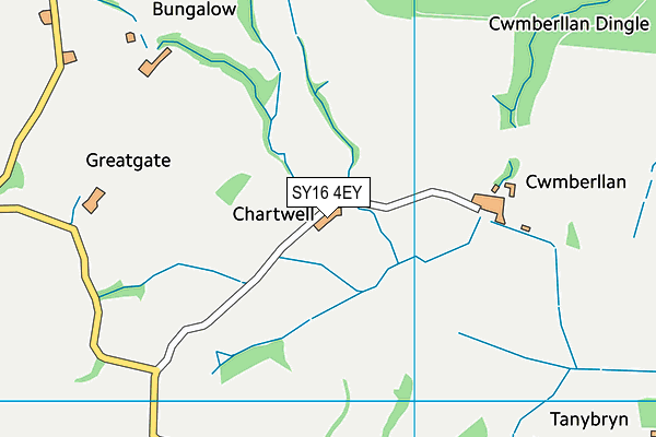 SY16 4EY map - OS VectorMap District (Ordnance Survey)