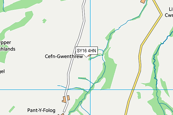 SY16 4HN map - OS VectorMap District (Ordnance Survey) SY16 4HN map - OS VectorMap District (Ordnance Survey)