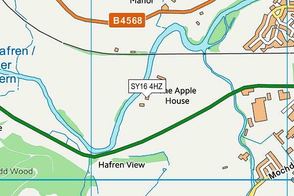 SY16 4HZ map - OS VectorMap District (Ordnance Survey) SY16 4HZ map - OS VectorMap District (Ordnance Survey)