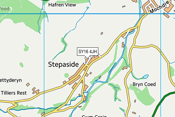 SY16 4JH map - OS VectorMap District (Ordnance Survey) SY16 4JH map - OS VectorMap District (Ordnance Survey)