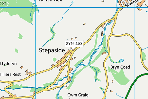 SY16 4JQ map - OS VectorMap District (Ordnance Survey) SY16 4JQ map - OS VectorMap District (Ordnance Survey)