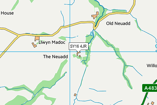 SY16 4JR map - OS VectorMap District (Ordnance Survey) SY16 4JR map - OS VectorMap District (Ordnance Survey)