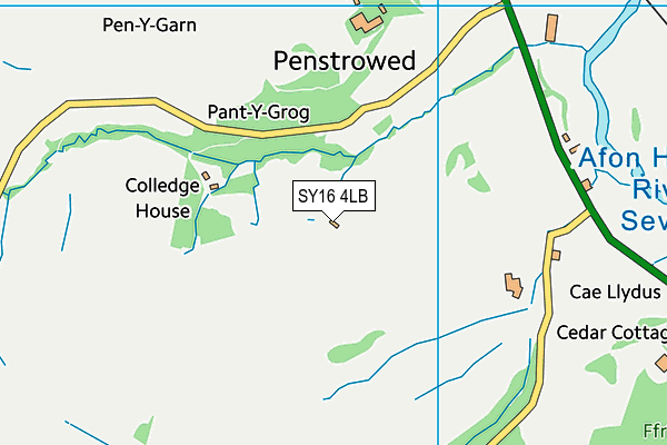 SY16 4LB map - OS VectorMap District (Ordnance Survey) SY16 4LB map - OS VectorMap District (Ordnance Survey)