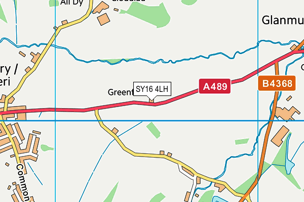 SY16 4LH map - OS VectorMap District (Ordnance Survey)