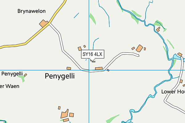 SY16 4LX map - OS VectorMap District (Ordnance Survey) SY16 4LX map - OS VectorMap District (Ordnance Survey)