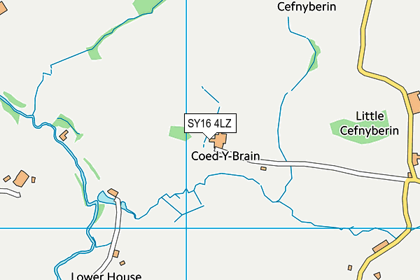 SY16 4LZ map - OS VectorMap District (Ordnance Survey) SY16 4LZ map - OS VectorMap District (Ordnance Survey)