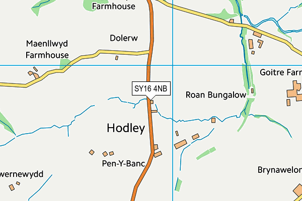 SY16 4NB map - OS VectorMap District (Ordnance Survey) SY16 4NB map - OS VectorMap District (Ordnance Survey)