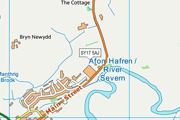 SY17 5AJ map - OS VectorMap District (Ordnance Survey) SY17 5AJ map - OS VectorMap District (Ordnance Survey)