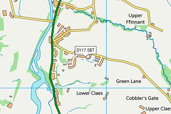 SY17 5BT map - OS VectorMap District (Ordnance Survey) SY17 5BT map - OS VectorMap District (Ordnance Survey)
